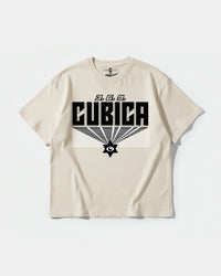 Camiseta Cubica369 Big Front Oversize Basic Beige