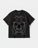 Camiseta Catrina Big Front Oversize Basic Negro