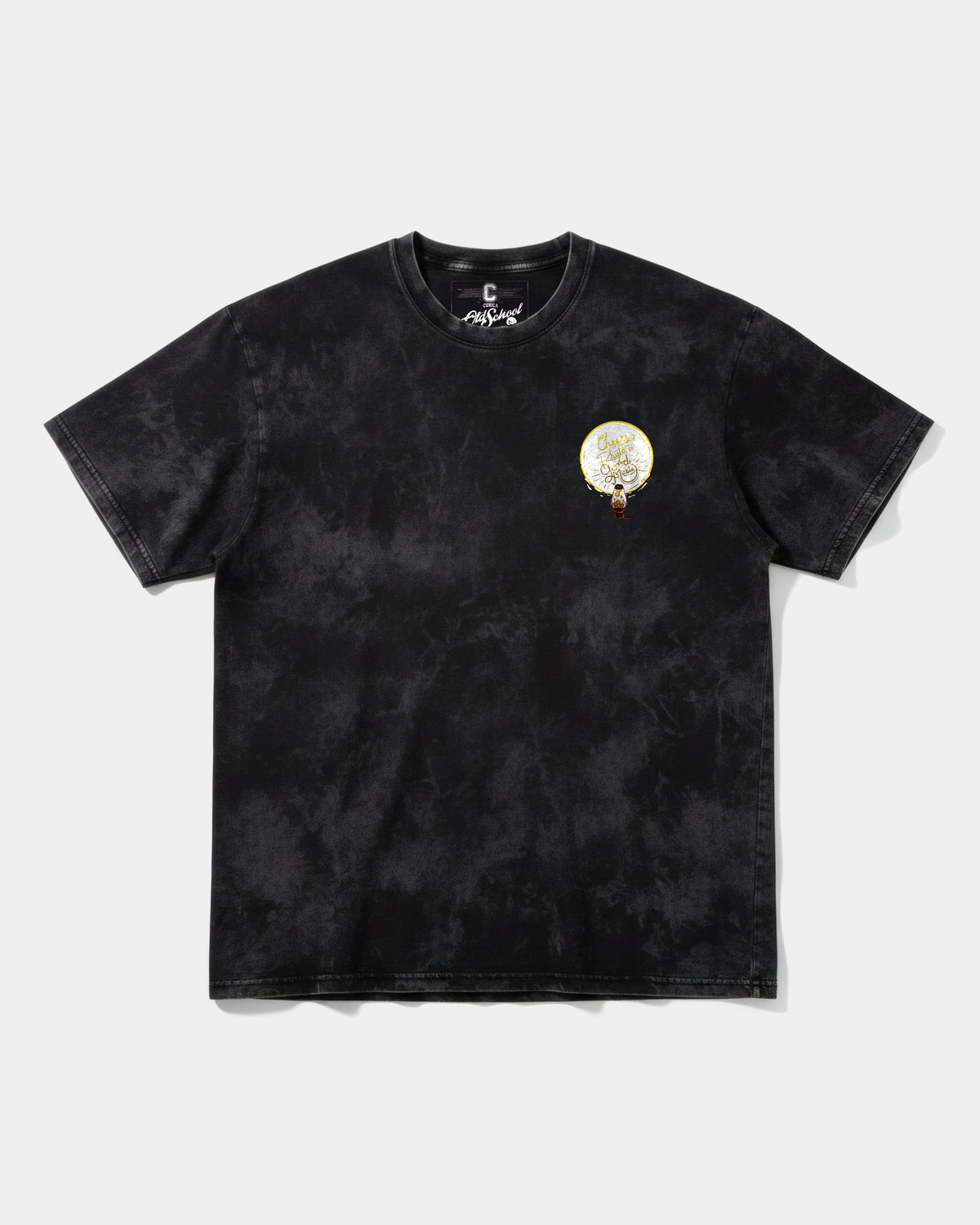Cheers Good Music Pocket Front Oversize Acid T-Shirt