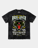 Camiseta Rock And Lover Big Front Oversize Acid Negro