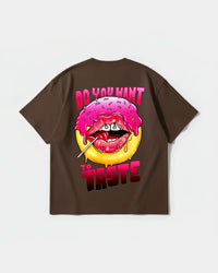 Camiseta Do You Want Pocket Oversize Front Basic Marron