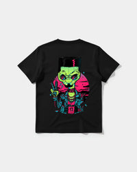 Camiseta Alien In Miami Big Back Regular Basic Negro