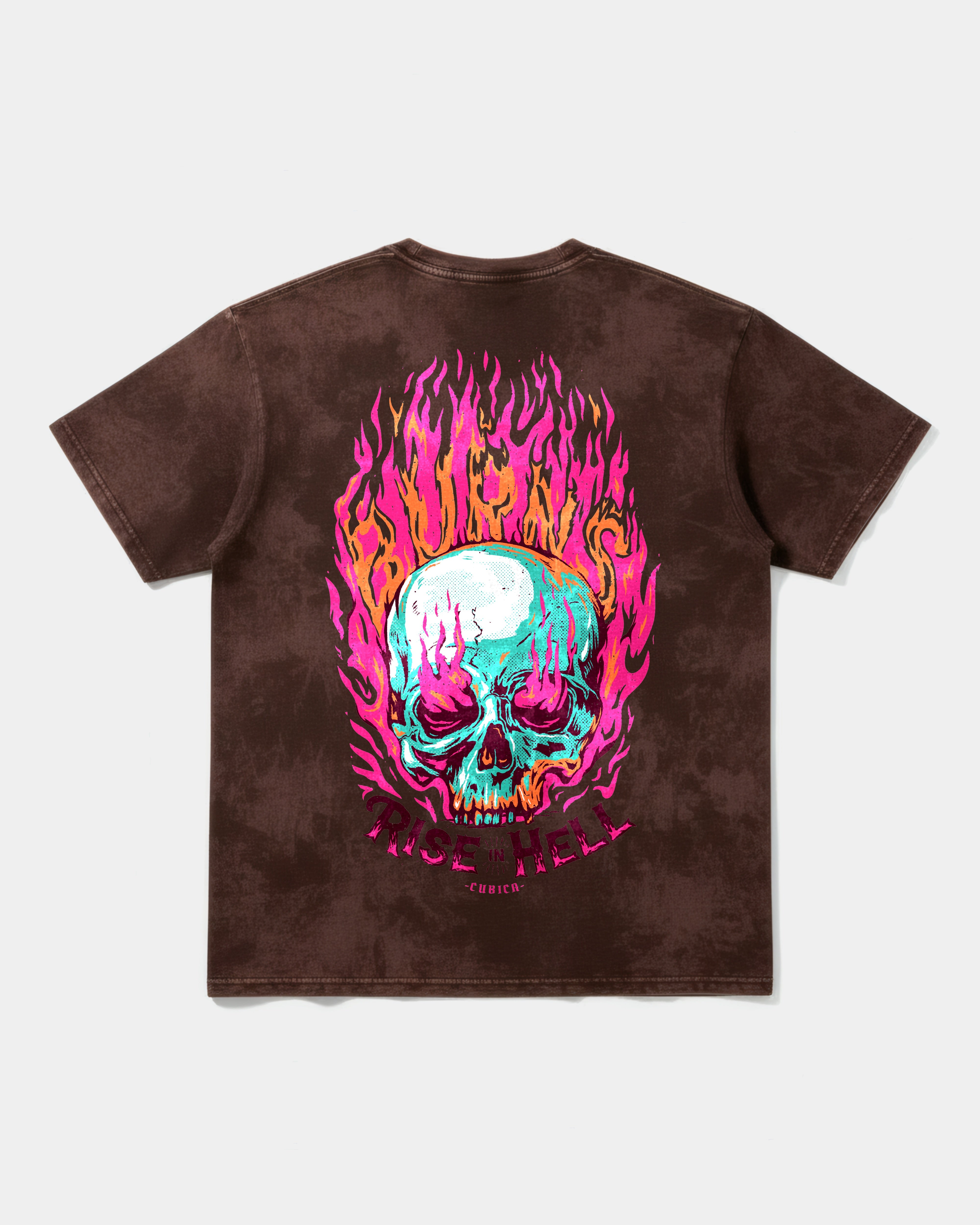 Rise In Hell Pocket Back Oversize Acid T-Shirt