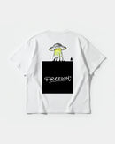 Camiseta Freedom Ufo Big Back Oversize Basic Blanco