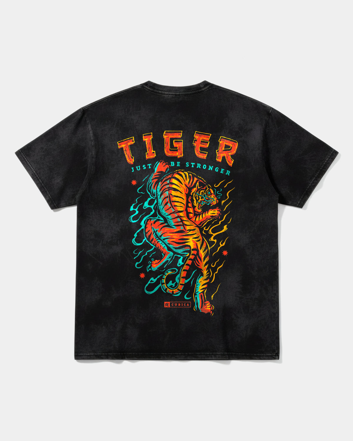 Camiseta Just Be Stronger Chest Front Oversize Acid