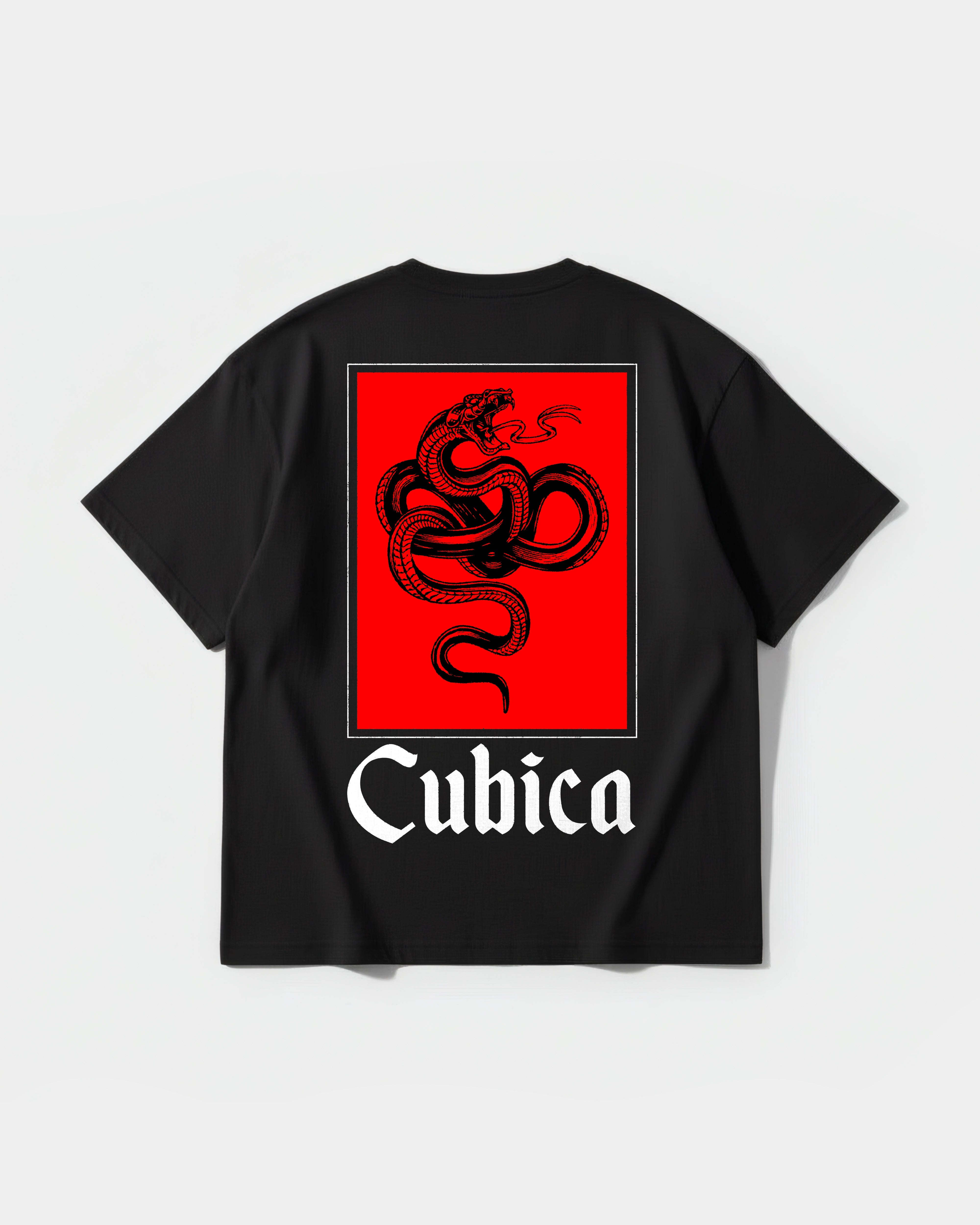 Cubica Snake Pocket Front Oversize Basic T-shirt