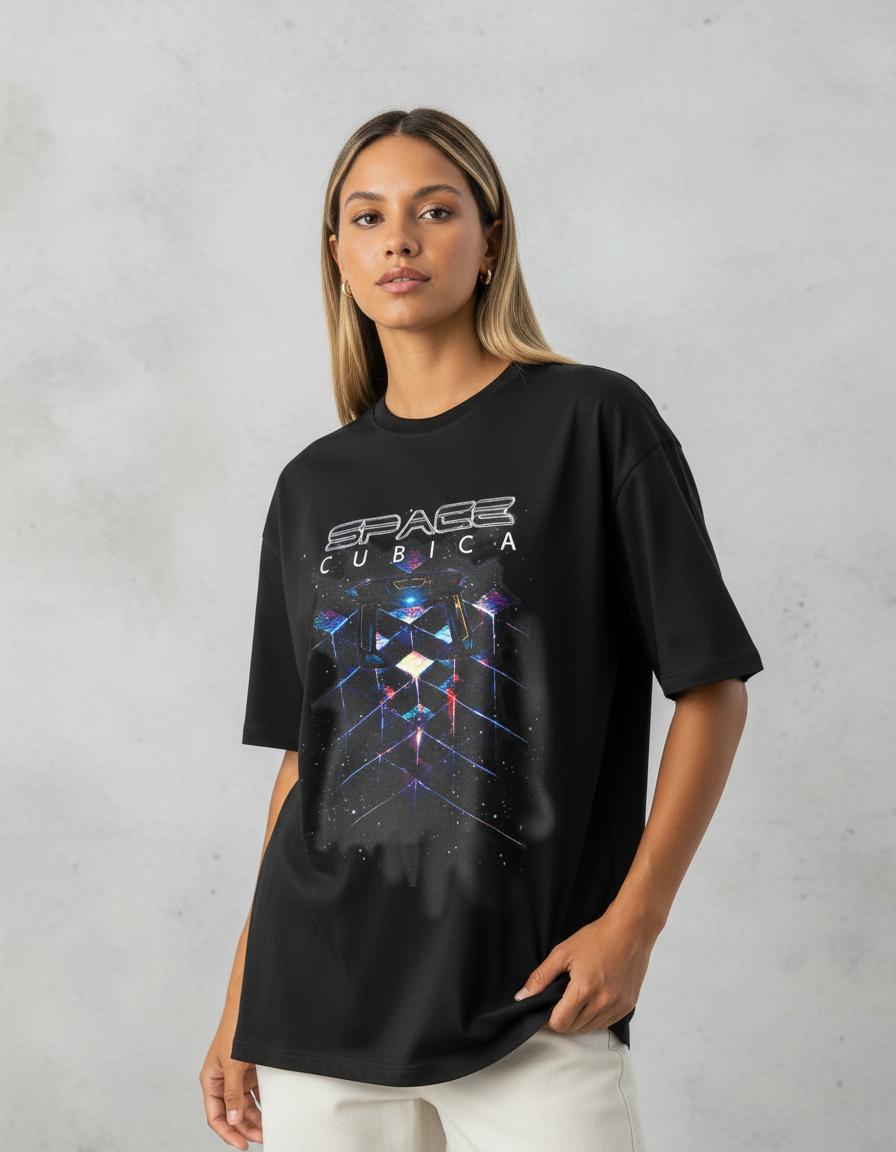 Modelo mide 1,63m y usa talla S