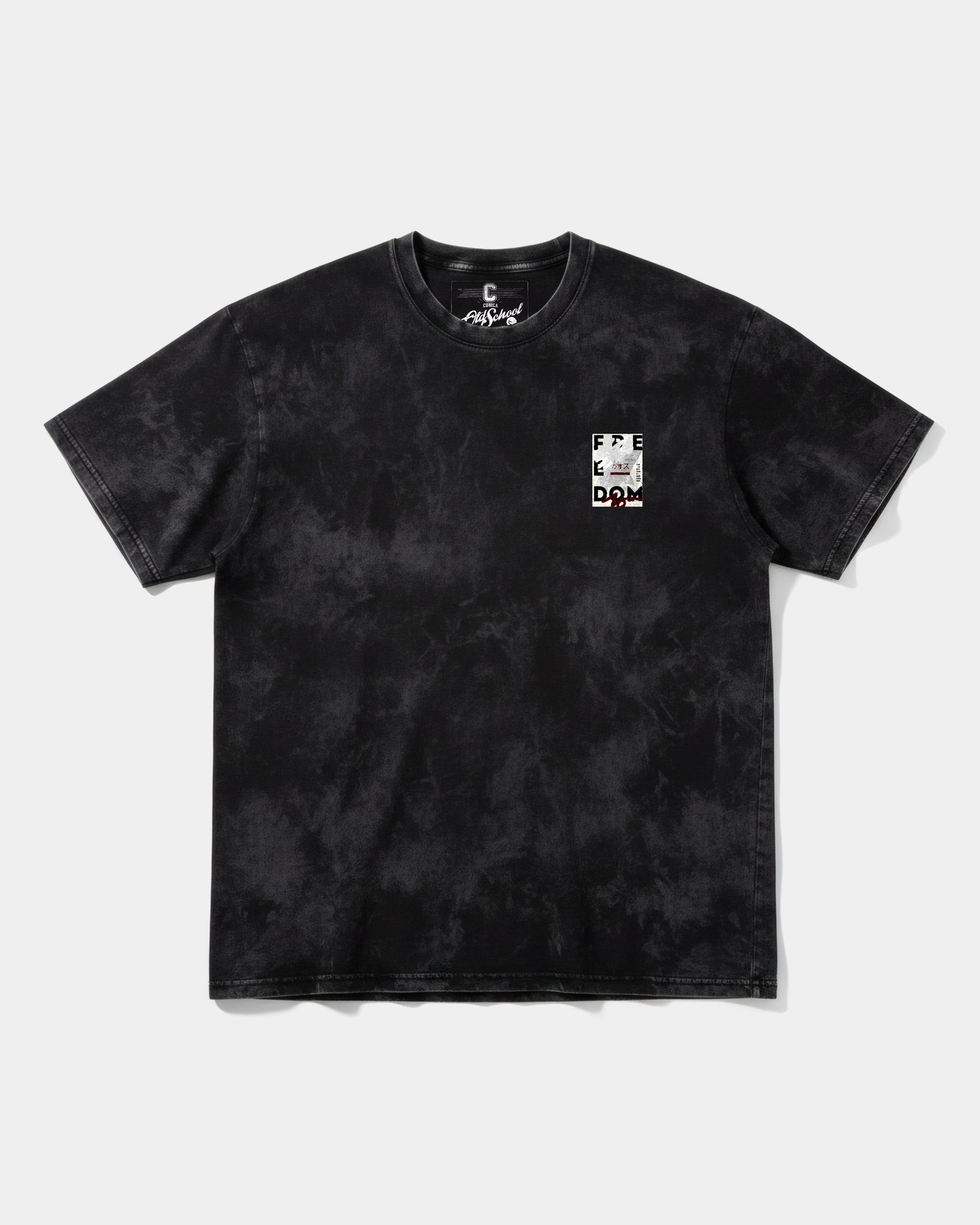Camiseta Freedom Pocket Front Oversize Acid Negro