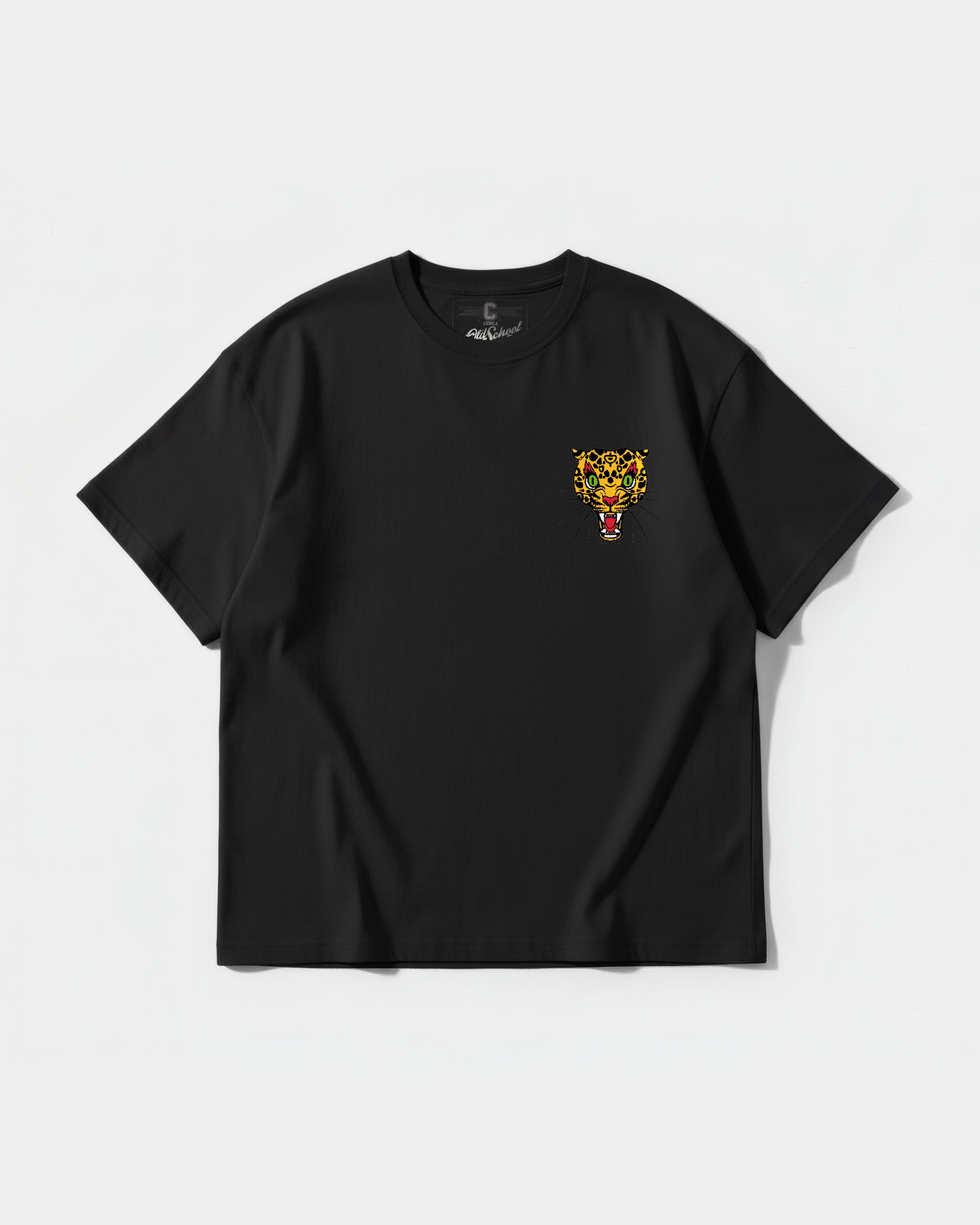 Leopard Pocket Front Oversize Basic T-shirt