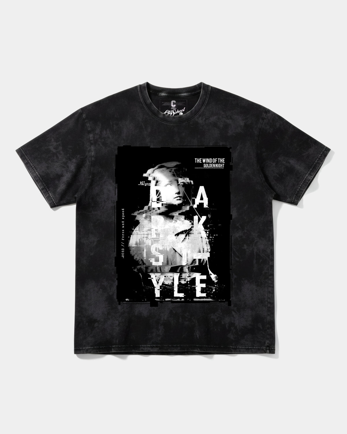 Camiseta Golden Night Big Front Oversize Acid