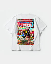 Camiseta Tokyo 2050 Big Back Oversize Basic Blanco