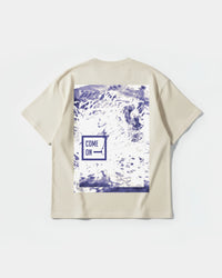 Camiseta Come Con Big Back Oversize Basic Beige
