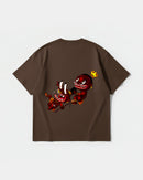 Camiseta Ungaunga Solo Pocket Front Oversize Basic Marron
