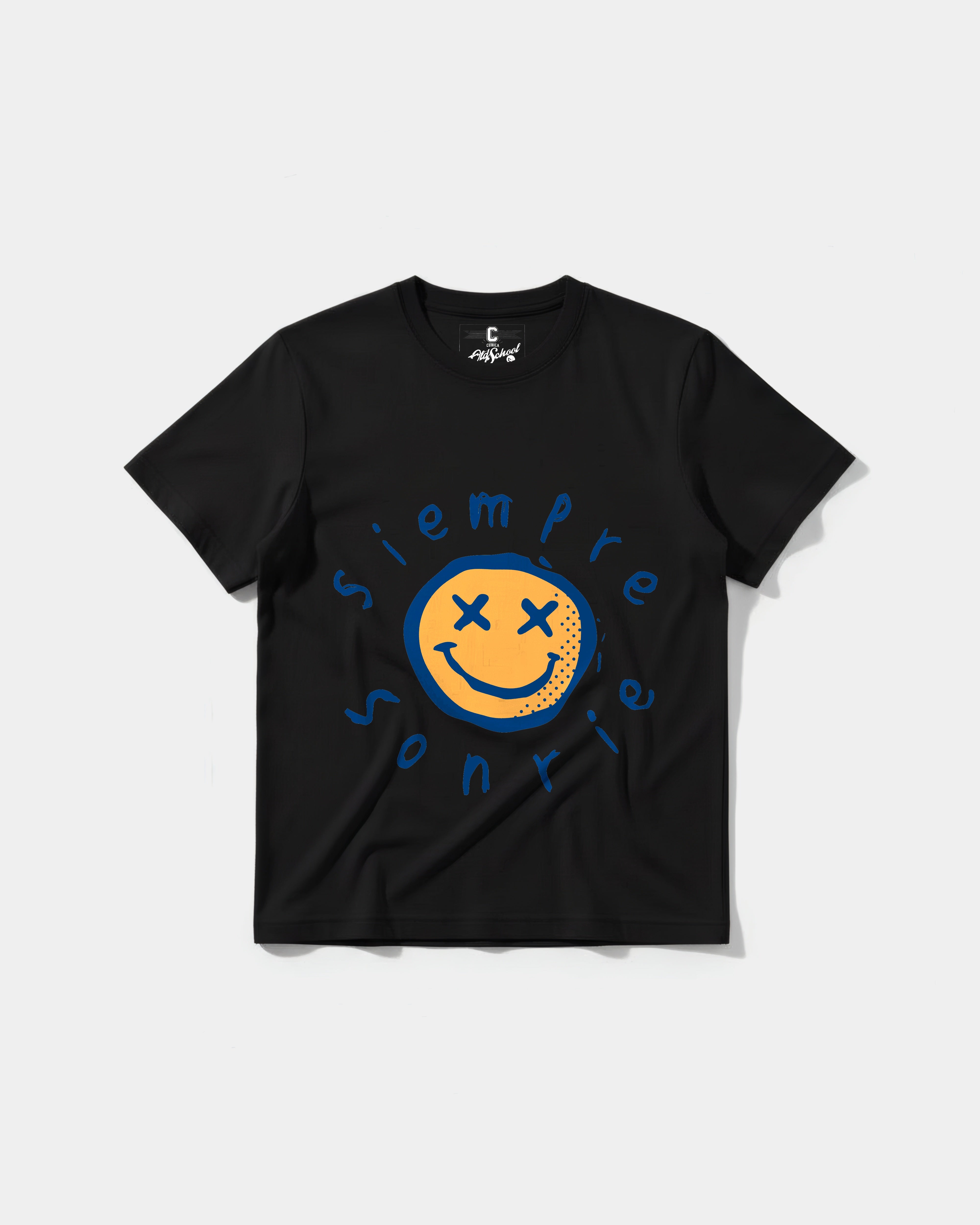 Always Smile Big Front Regular Basic T-Shirt