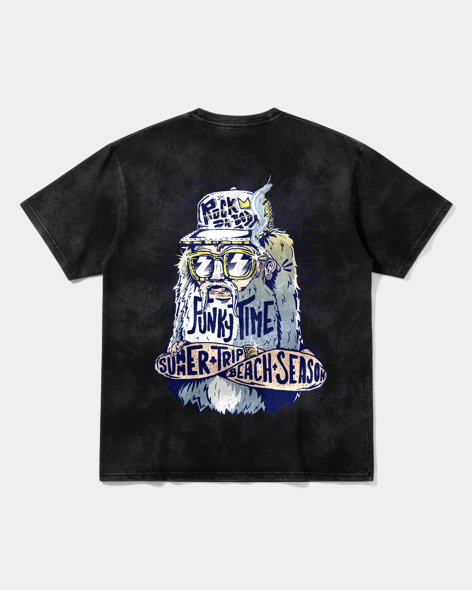 Camiseta Rock Da Body Pocket Front Oversize Acid Negro