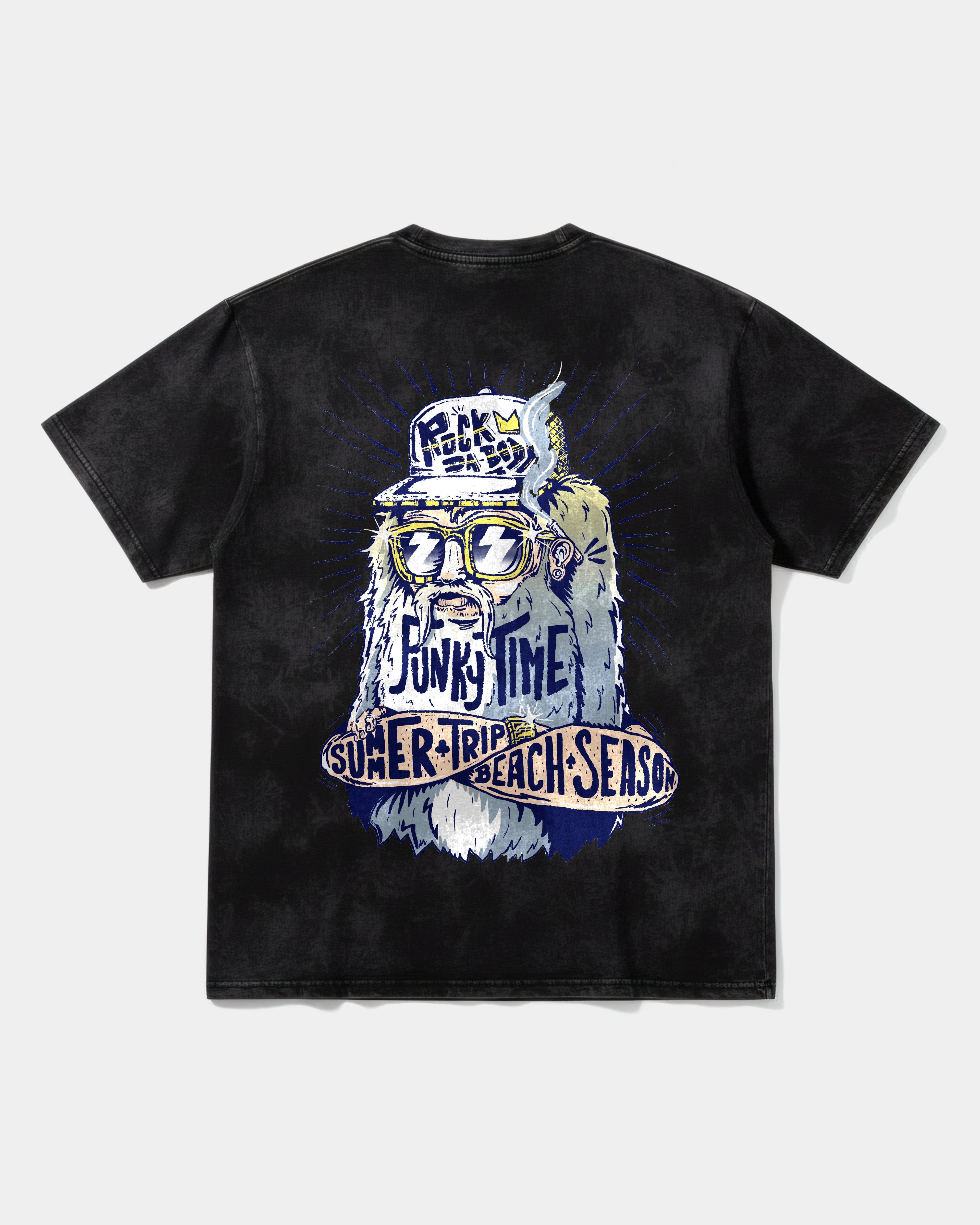 Camiseta Rock Da Body Pocket Front Oversize Acid Negro