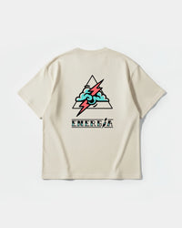 Camiseta Cubica Energia Big Back Oversize Basic Beige