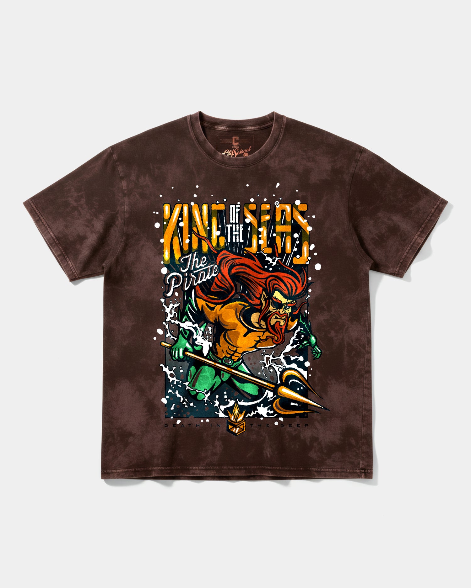 Camiseta King Of Seas Big Front Oversize Acid Marron