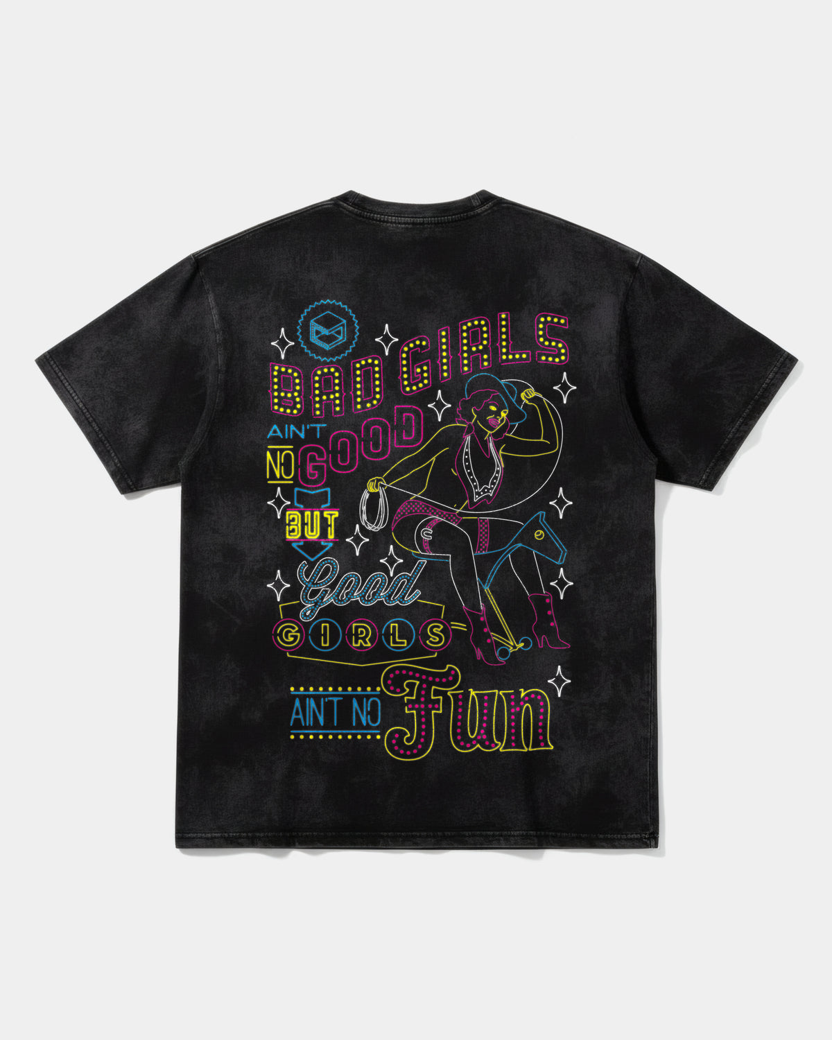 Camiseta Bad Girls Big Back Oversize Acid