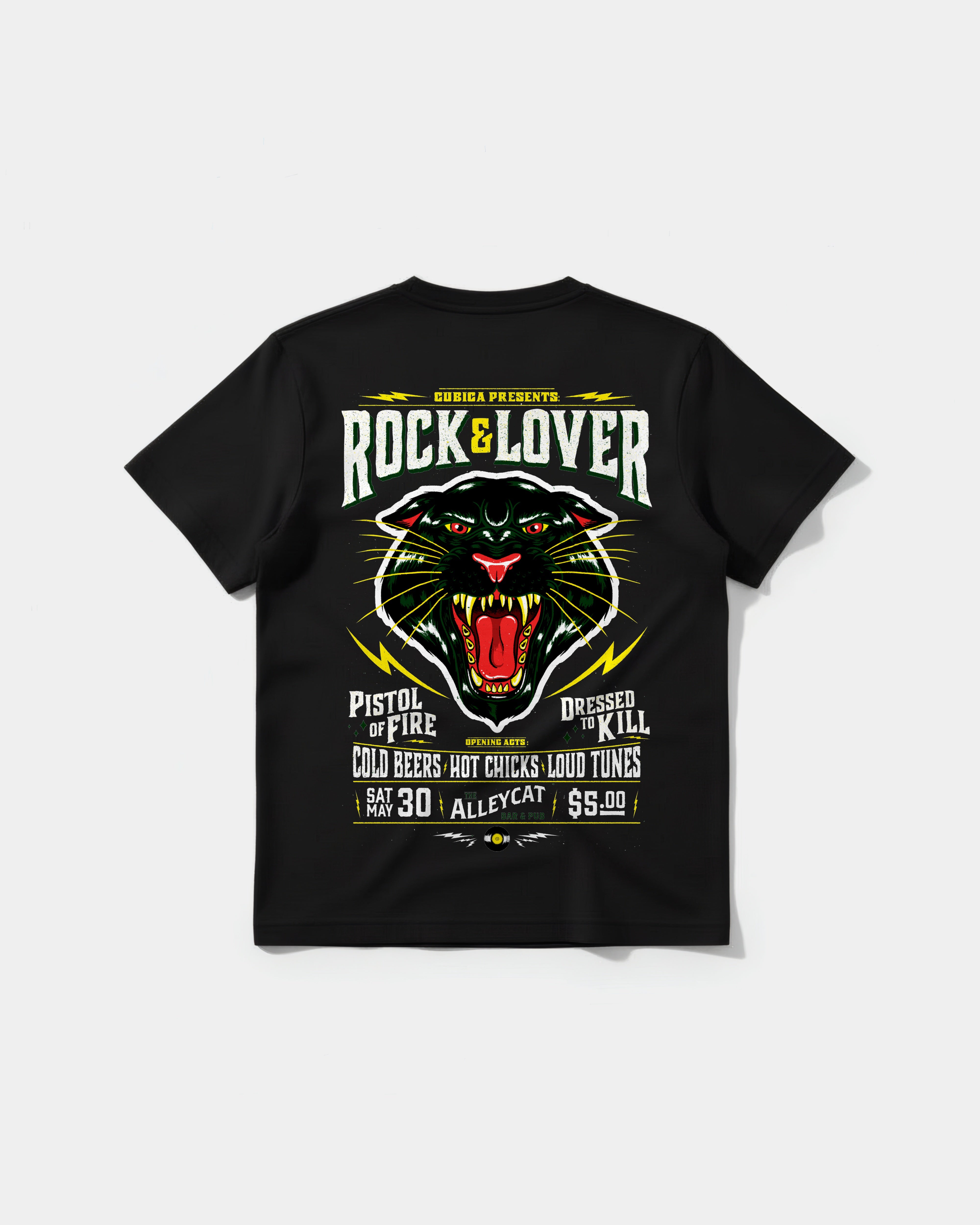 Rock And Lover Big Back Regular Basic T-shirt