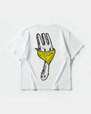Camiseta Angry Fork Big Back Oversize Basic Blanco