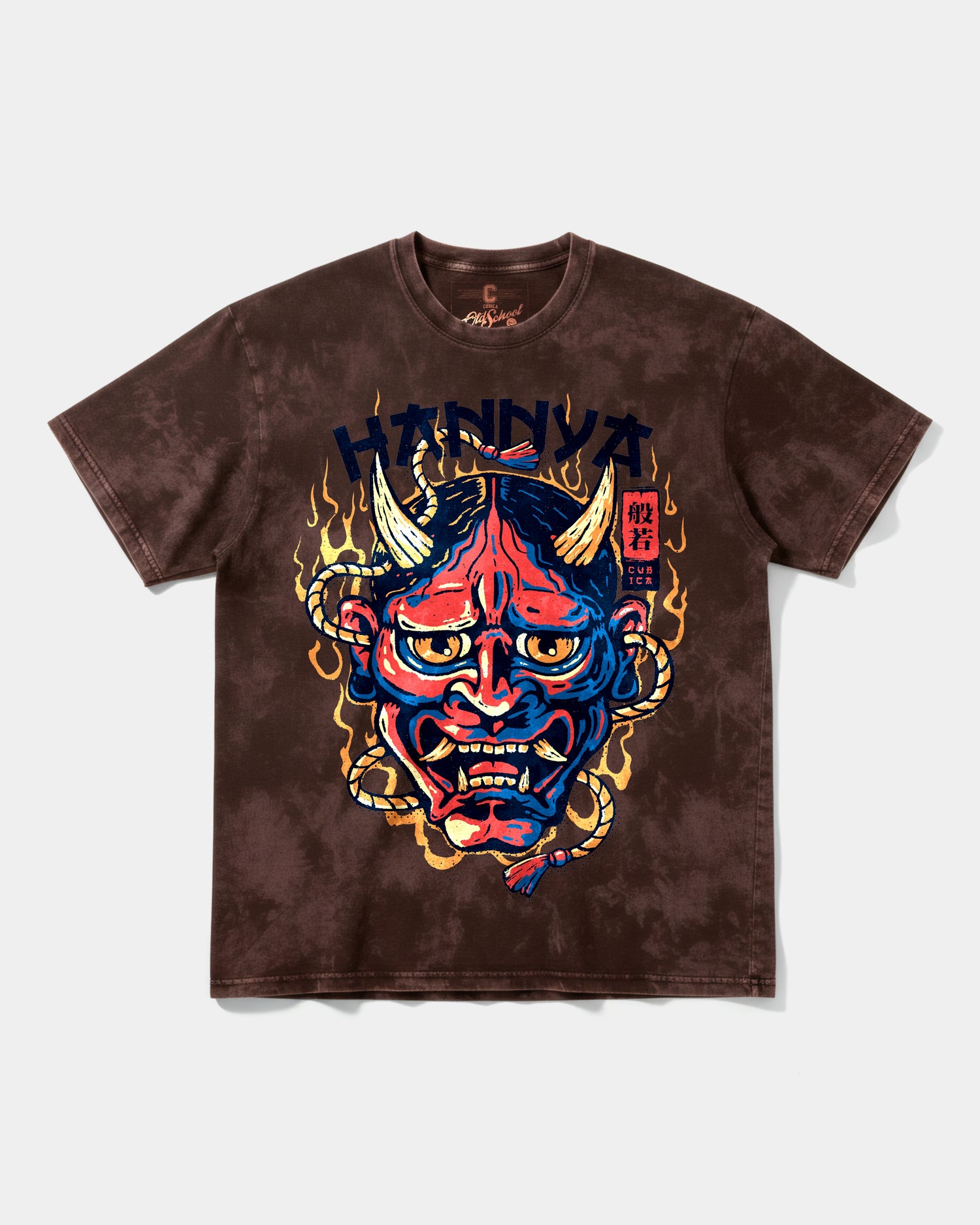 Camiseta China Hannya Big Front Oversize Acid Marron