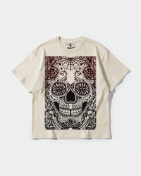Camiseta Catrina Big Front Oversize Basic Beige