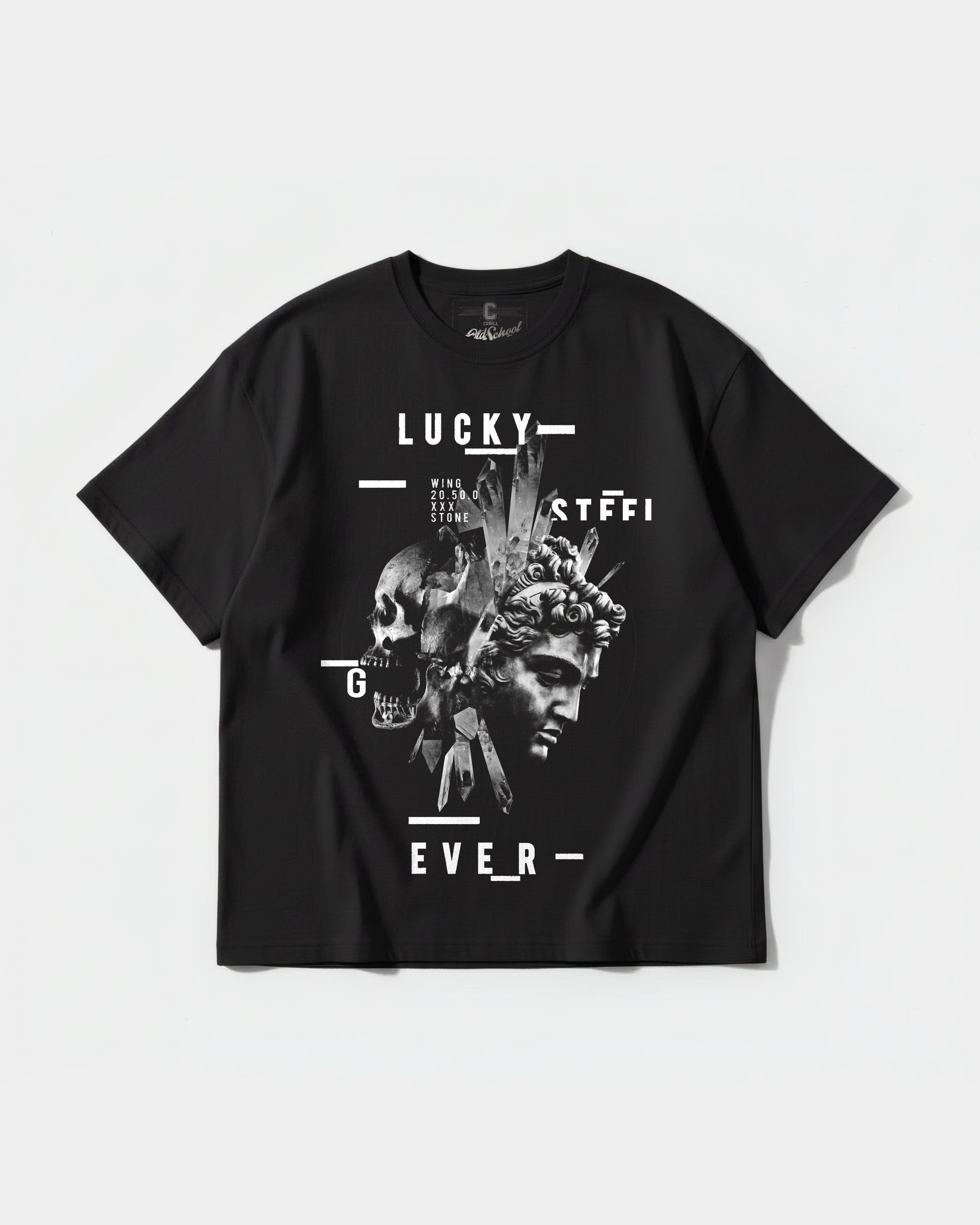 Lucky Big Front Oversize Basic T-shirt