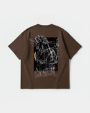Camiseta Cubica Grateful Big Back Oversize Basic Marron