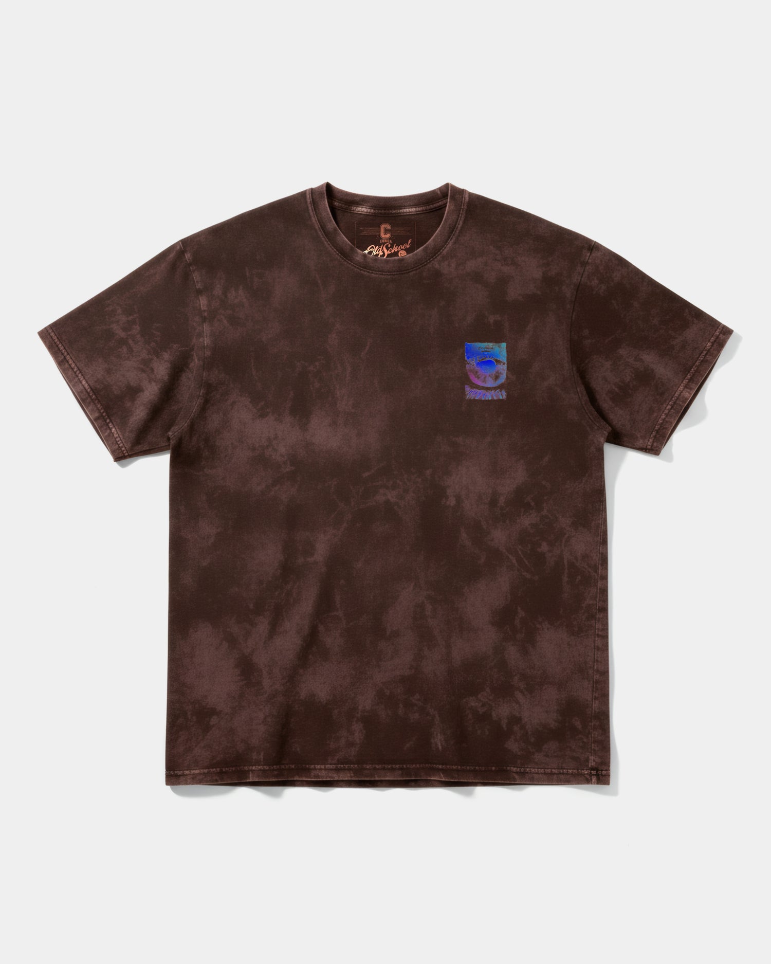 Camiseta Escapando Pocket Front Oversize Acid Marron