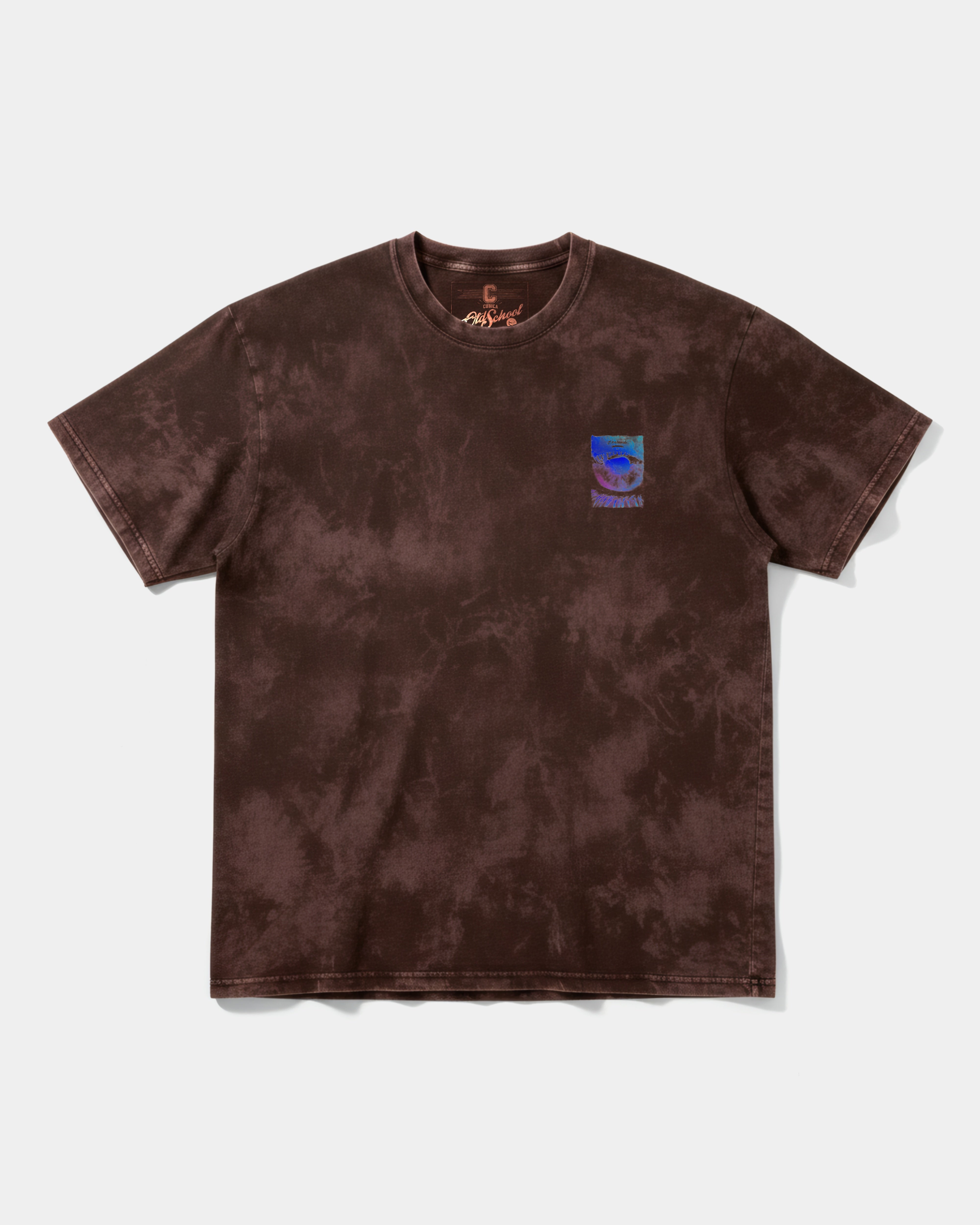Camiseta Escapando Pocket Front Oversize Acid Marron