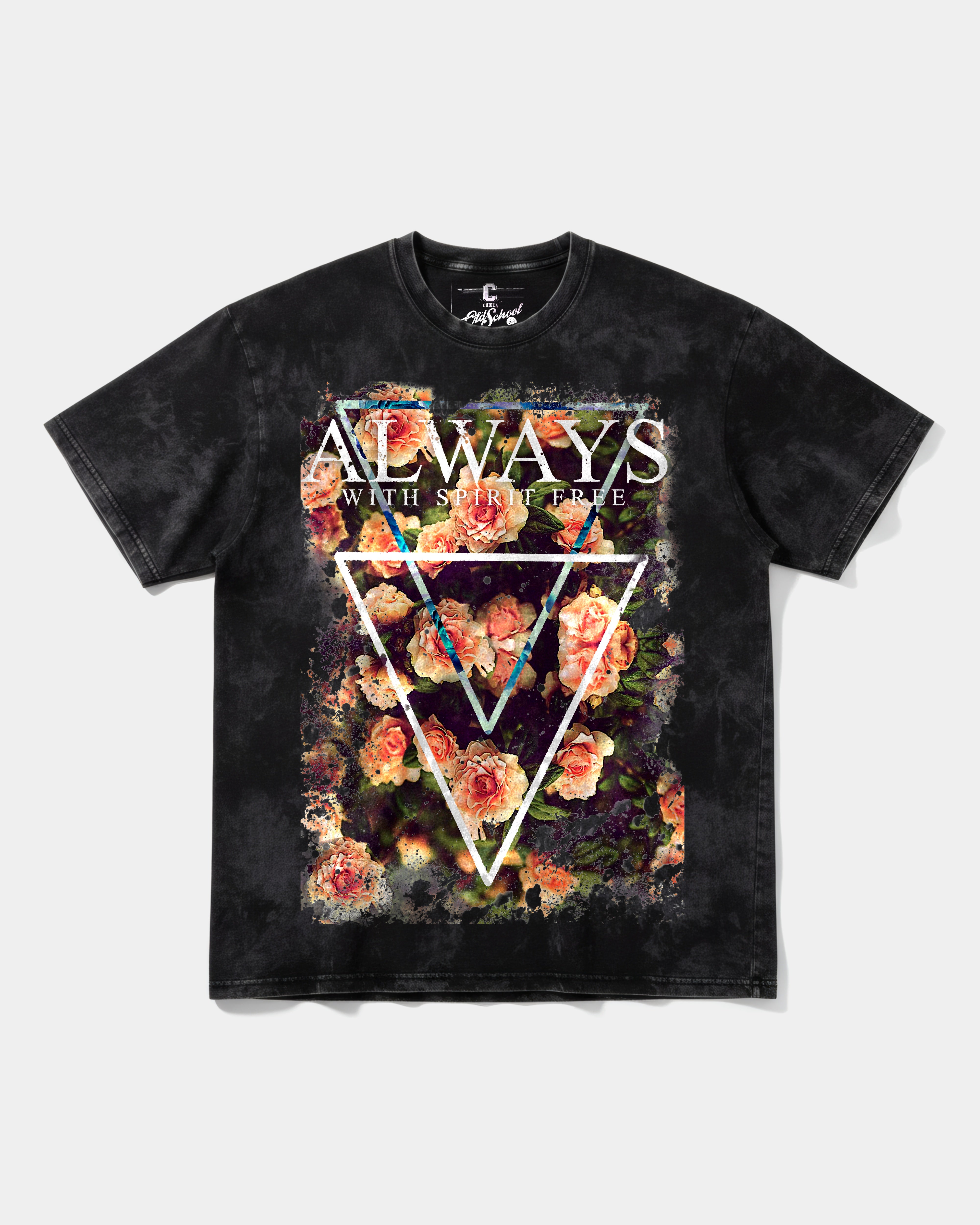 Always Free Spirit Big Front Oversize Acid T-Shirt