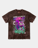 Camiseta Cubica Estelar Big Front Oversize Acid Marron