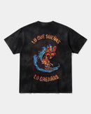 Camiseta Pizza Surf Pocket Front Oversize Acid Negro