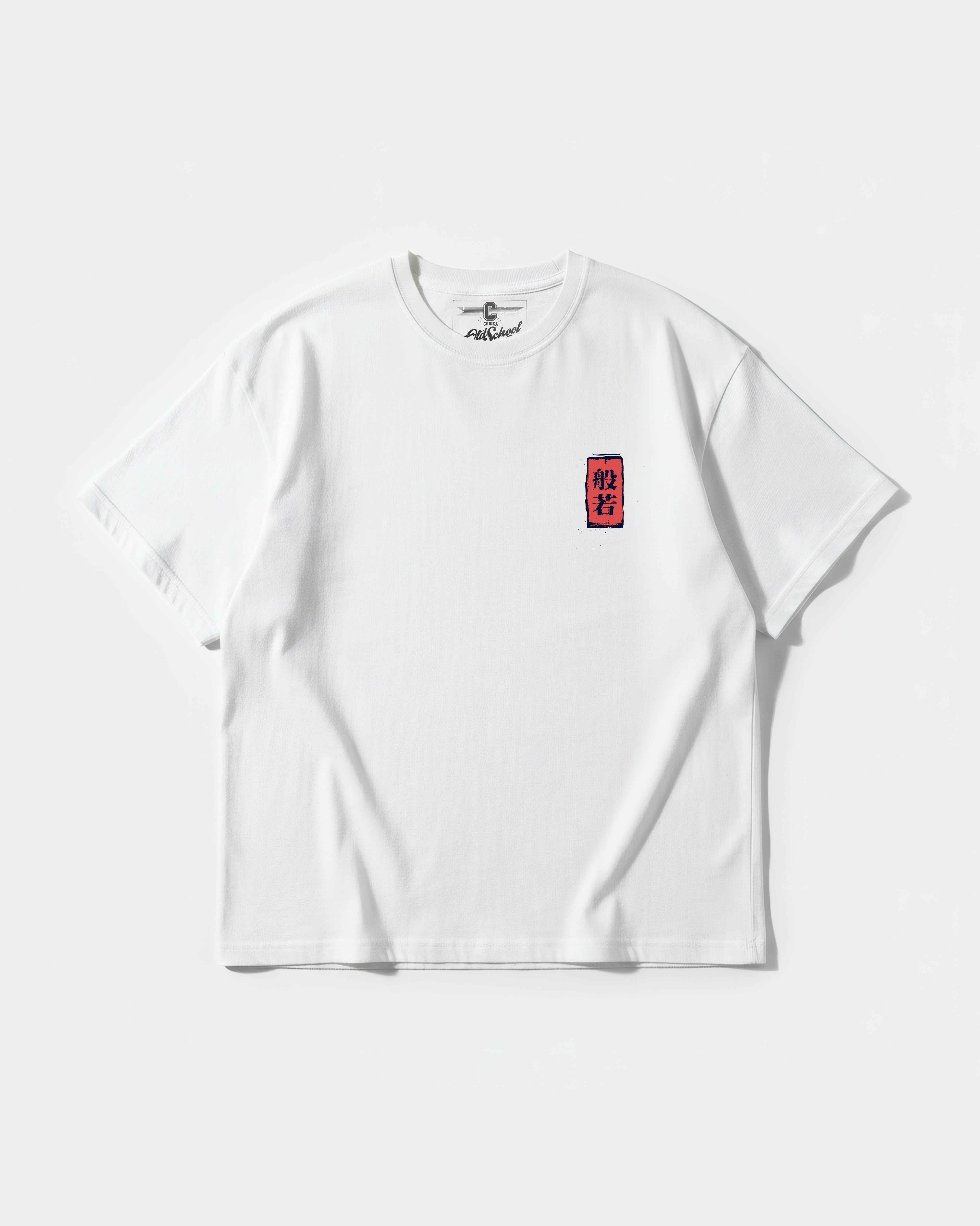 Chinese Hannya Pocket Front Oversize Basic T-shirt