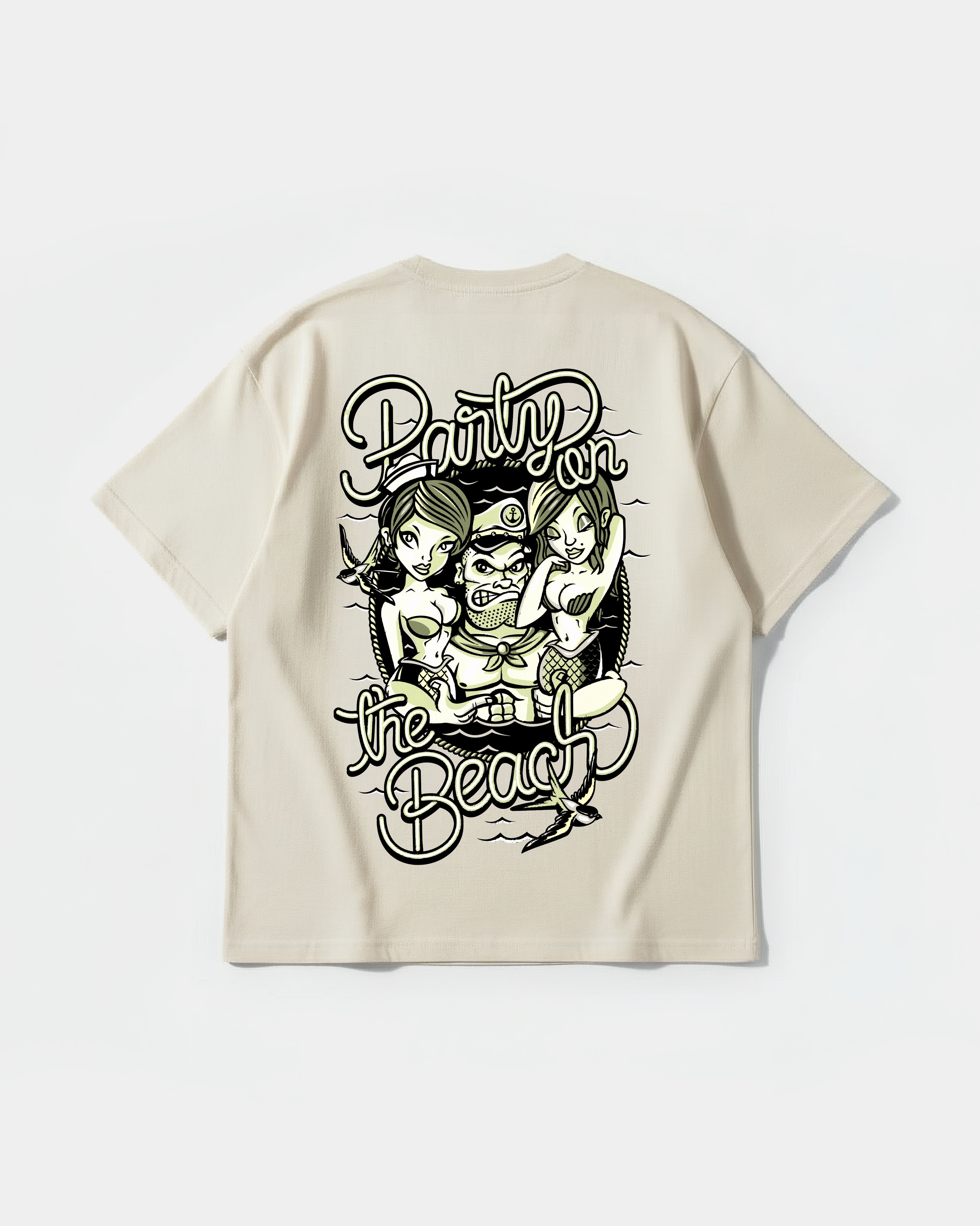 Party On Pocket Front Oversize Basic T-shirt