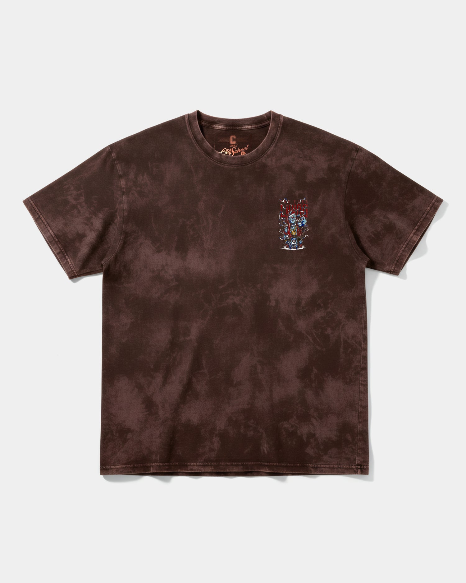 Camiseta Mummra Pocket Front Oversize Acid Marron