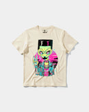Camiseta Alien In Miami Big Front Regular Basic Beige