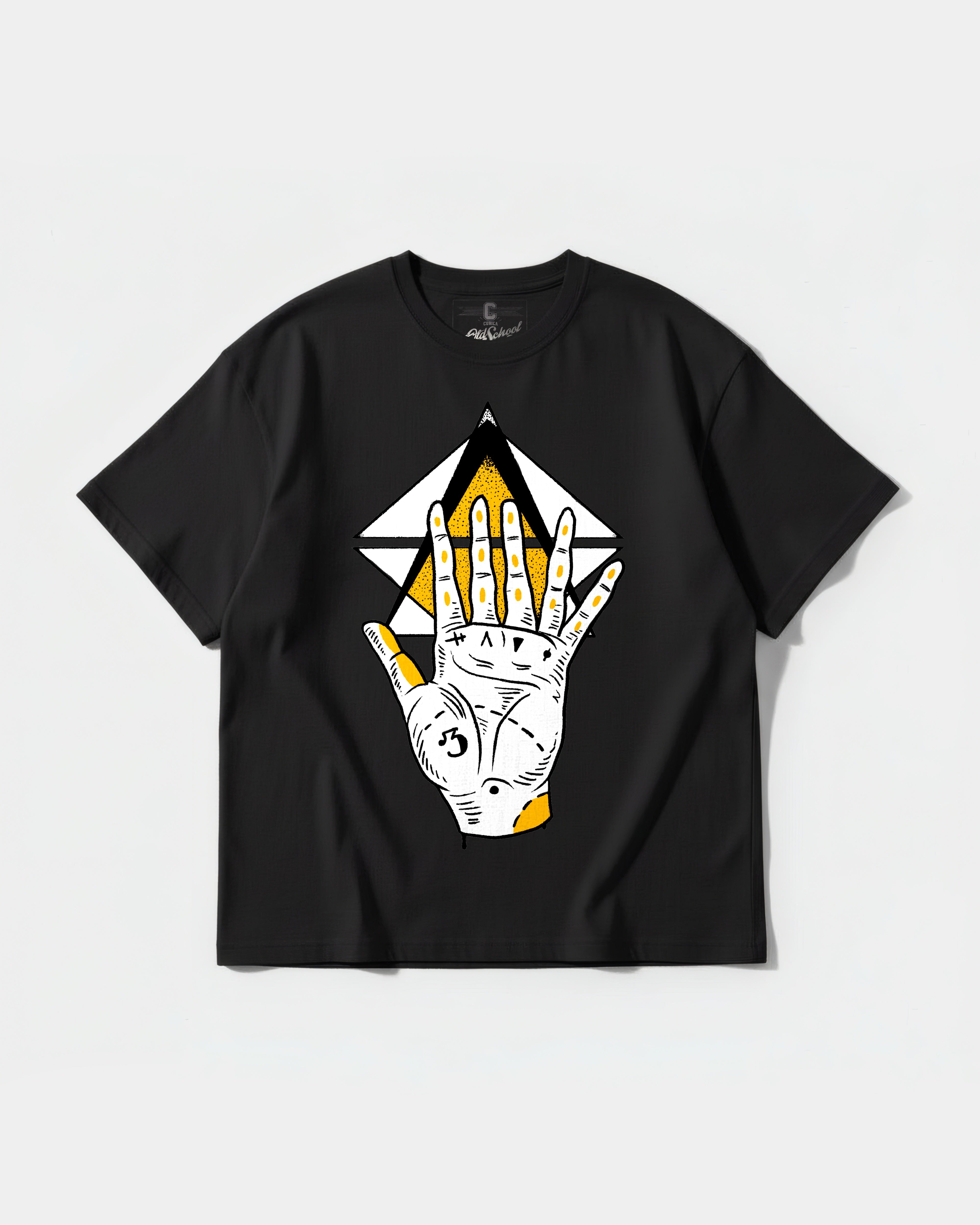 Illuminati Hand Big Front Oversize Basic T-shirt