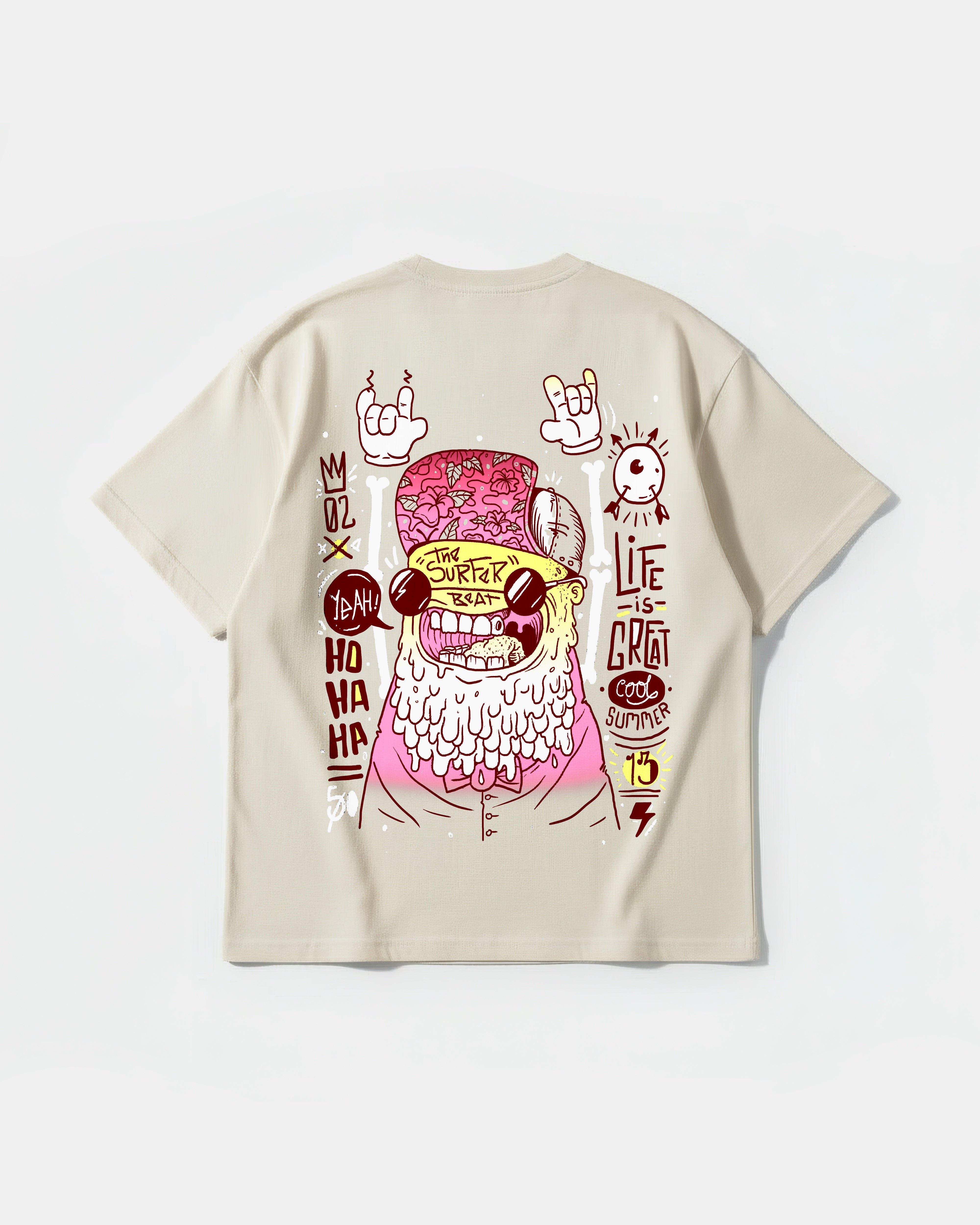 The Surfer Beat Big Back Oversize Basic T-shirt