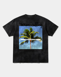 Camiseta Ocean Is Calling Big Back Oversize Acid Negro