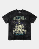 Camiseta Hold The Helm Big Front Oversize Acid Negro