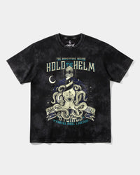 Camiseta Hold The Helm Big Front Oversize Acid Negro