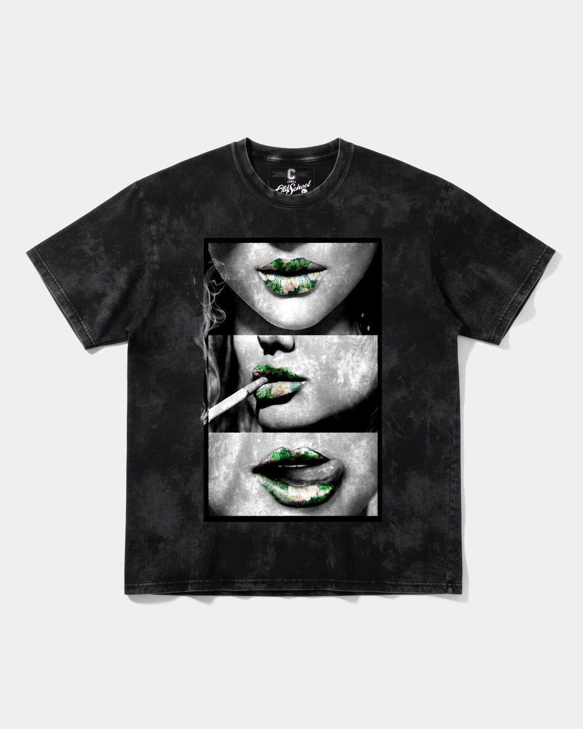 Camiseta Green Kisses Big Front Oversize Acid