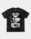 Camiseta Green Kisses Big Front Oversize Acid Negro