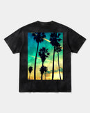Camiseta Tropical Dusk Big Back Oversize Acid Negro