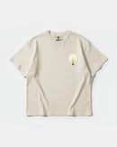 Camiseta Cheers Good Music Pocket Front Oversize Basic Beige