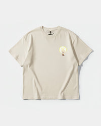Camiseta Cheers Good Music Pocket Front Oversize Basic Beige