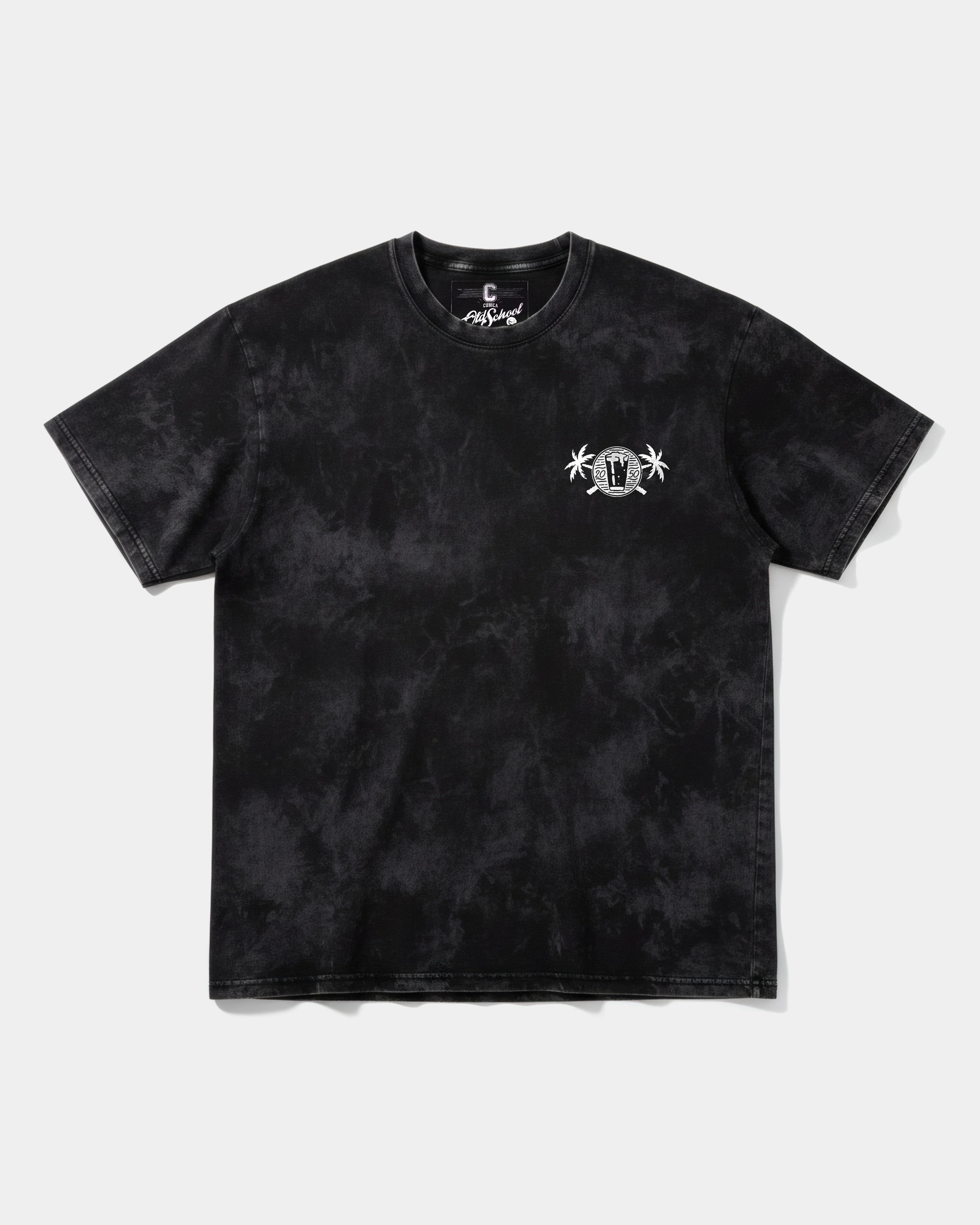 Camiseta Fresh Drink White Pocket Front Oversize Acid Negro