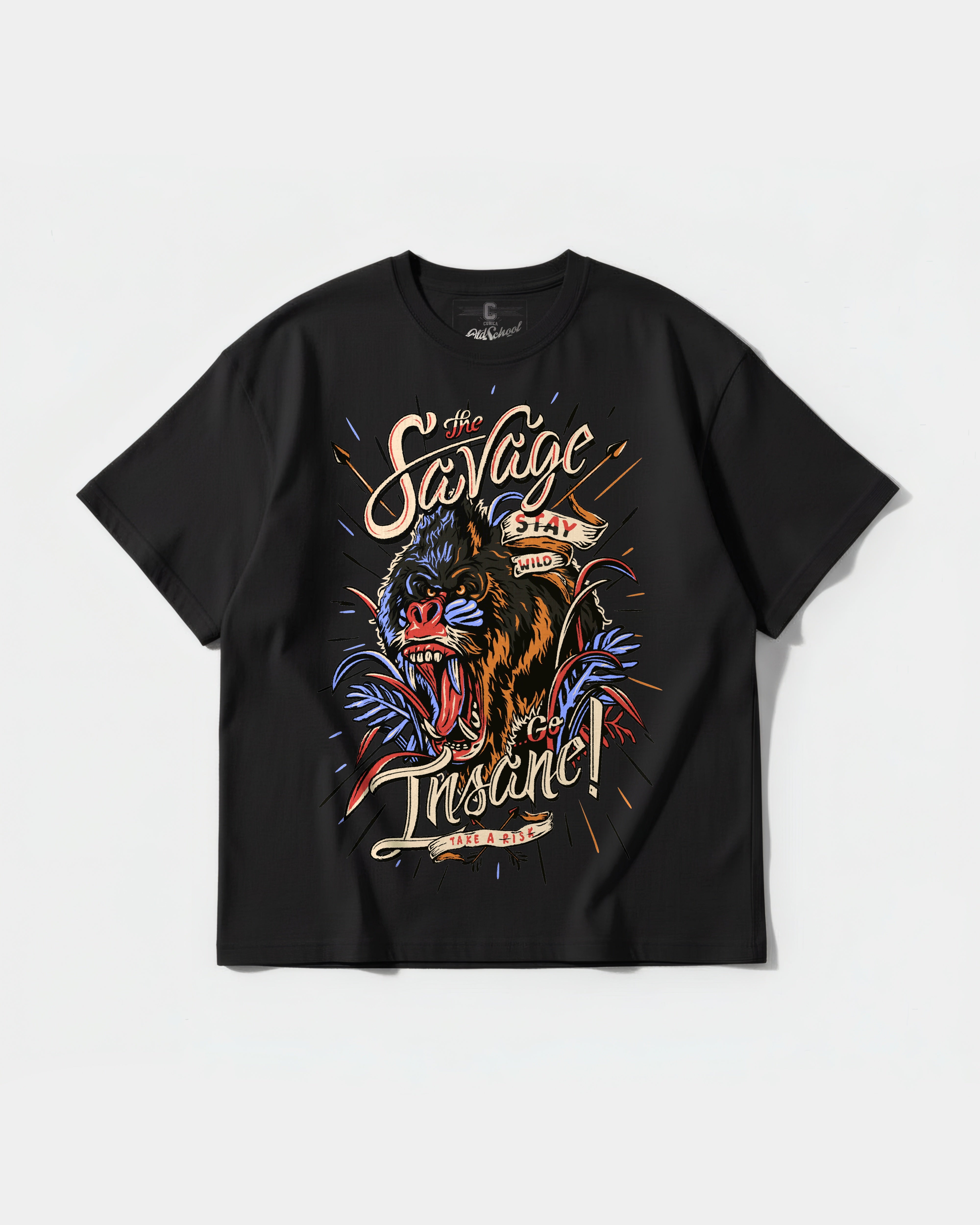The Savage Big Front Oversize Basic T-shirt